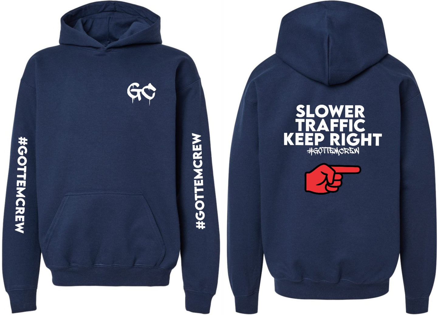 Hoodie Slower Traffic Keep Right